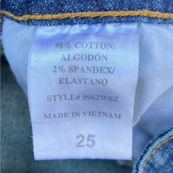 Eunina Ava Low Rise Zipper Skinny Ankle Stretch Blue Jeans Women’s Size 25 - Picture 8 of 9